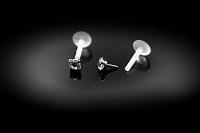 Bioplast Labret with Stainless Crystal Stone