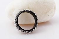 Black Stainless Steel Chain Ring - Unisex