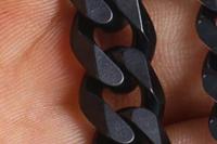 Black Stainless Steel Cuban Link Bracelet 22.5cm-24cm