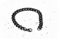 Black Stainless Steel Cuban Link Bracelet 22.5cm-24cm