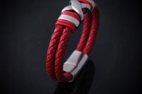 Double Layer Leather & Steel Bracelet - Customisable