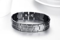 Sleek Black Stainless Steel Bracelet