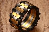 3 Tone Stainless Steel Ring - Unique Design