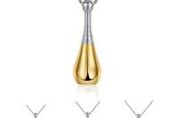Bottle / Urn Pendant - Stainless steel - Ashes, essential oils & perfume