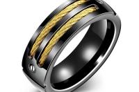 Titanium Ring - Cable & Screw Design - Unusual!