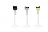 Bioplast Labret with Stainless Steel Ball - Colour Choice