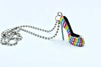 Large Colourful High Heeled Shoe Pendant