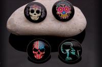 Skull - Glass Badges - Choice of 4
