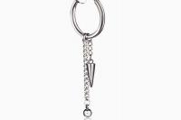 Clip On Dangle Drop Earrings Spike Ball Design
