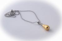 Bottle / Urn Pendant - Stainless steel - Ashes, essential oils & perfume