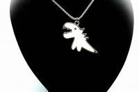 Dinosaur Enamel & Stainless Steel Pendant
