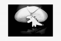 Dinosaur Enamel & Stainless Steel Pendant