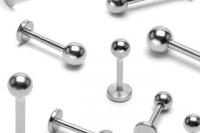 Labrets - Black And Silver Spikes and Ball