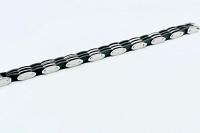 Steel and Silicone Slat Bracelet