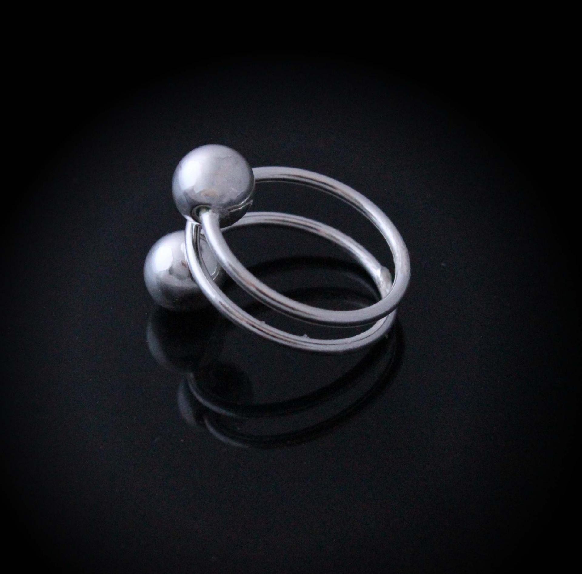 Adjustable Ring - Open Ball Design- Stainless Steel