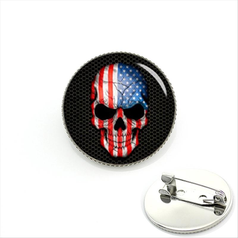 Skull - Glass Badges - Choice of 4