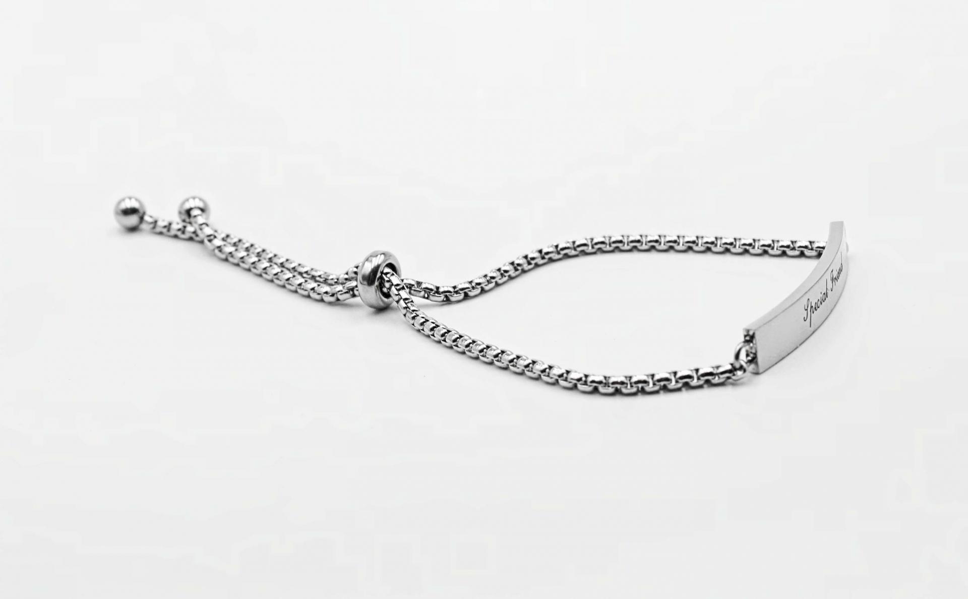 Special Friend Adjustable Stainless Steel Bracelet