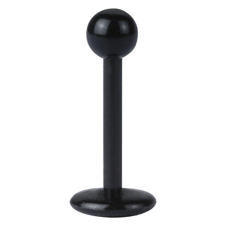 Labrets - Black And Silver Spikes and Ball
