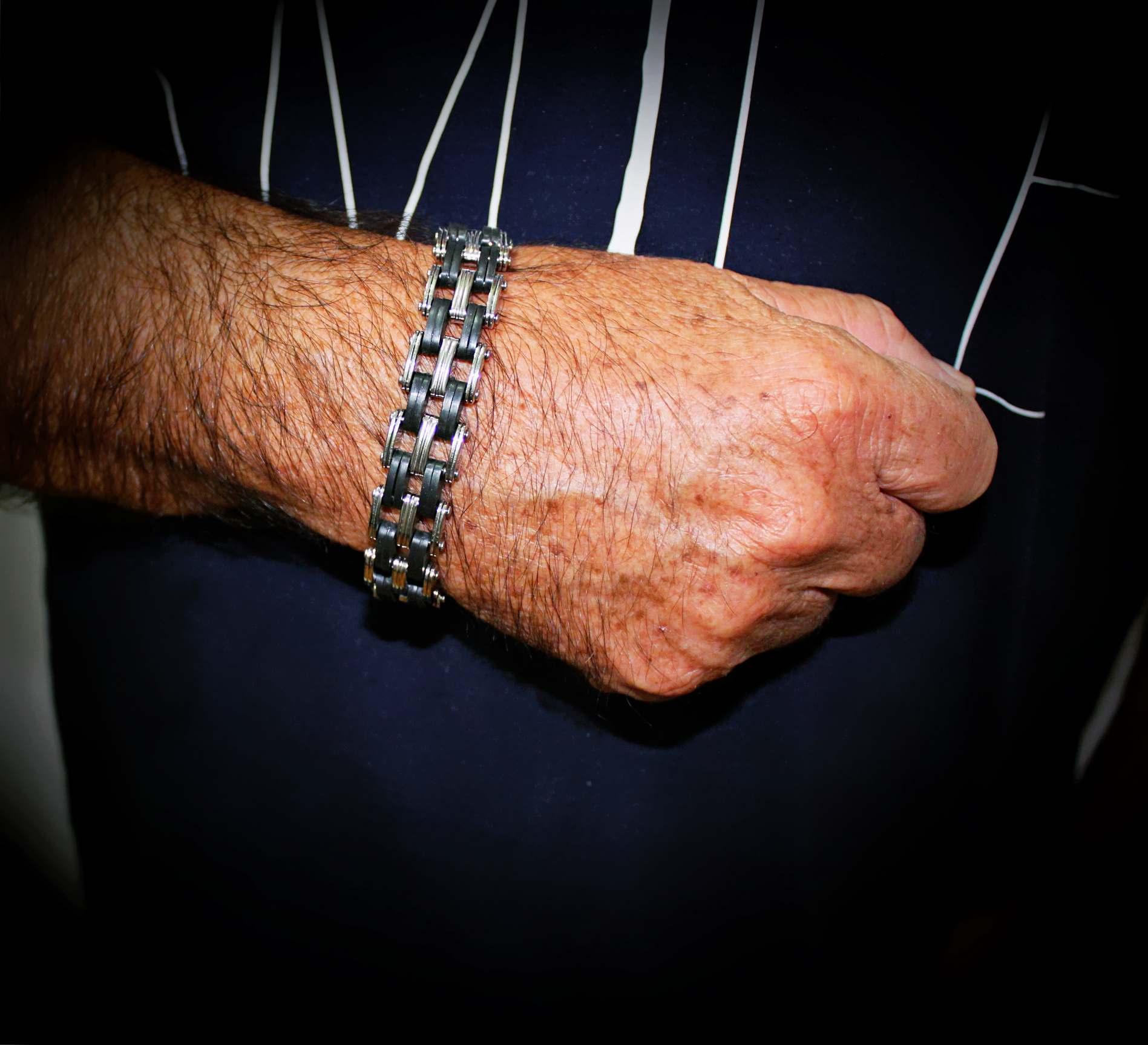 Stainless Steel & Silicone 5 Tier Bracelet