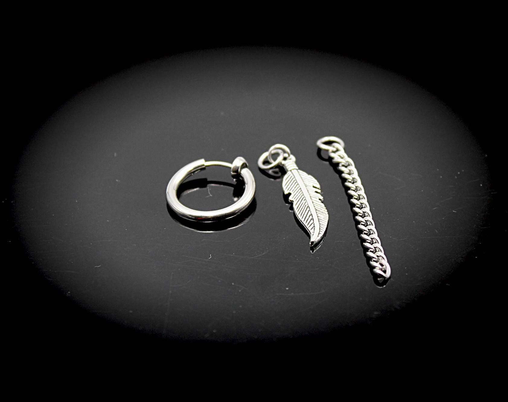 Clip On Dangle Drop Earrings Tassel & Star Design
